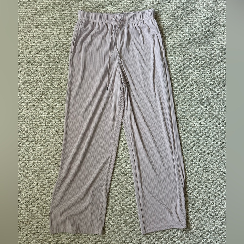 Japanese pleated dusty pink pull on pants Medium